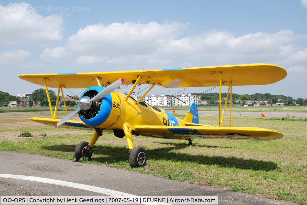 OO-OPS, 1943 Boeing E75 C/N 75-5093, Stampe Fly In - Deurne , Belgium , 2007