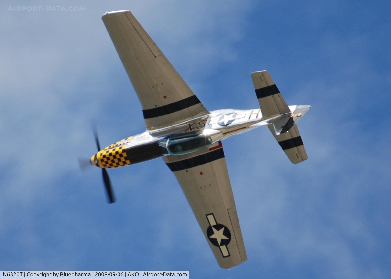 N6320T, 1962 North American P-51D Mustang C/N 122-41037, Lee Lauderback flys the Little Witch at National Radial Engine Exhibition in Akron, Colorado.