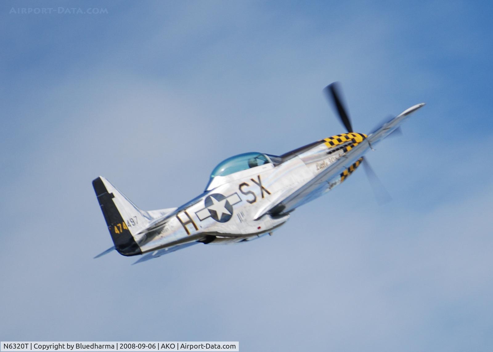 N6320T, 1962 North American P-51D Mustang C/N 122-41037, Lee Lauderback flys the Little Witch at National Radial Engine Exhibition in Akron, Colorado.