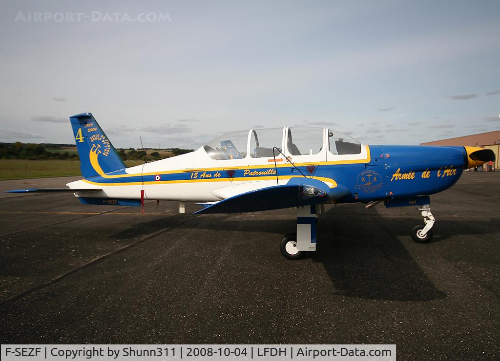 F-SEZF, Socata TB-30 Epsilon C/N 141, Used by Cartouches Dorees aerobatic team during Gimont Airshow 2008