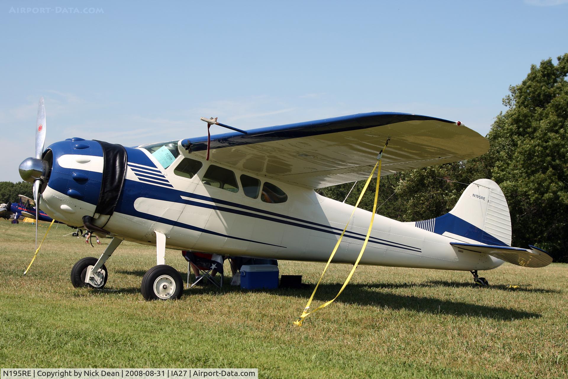 N195RE, 1952 Cessna 195B Businessliner C/N 7934, /