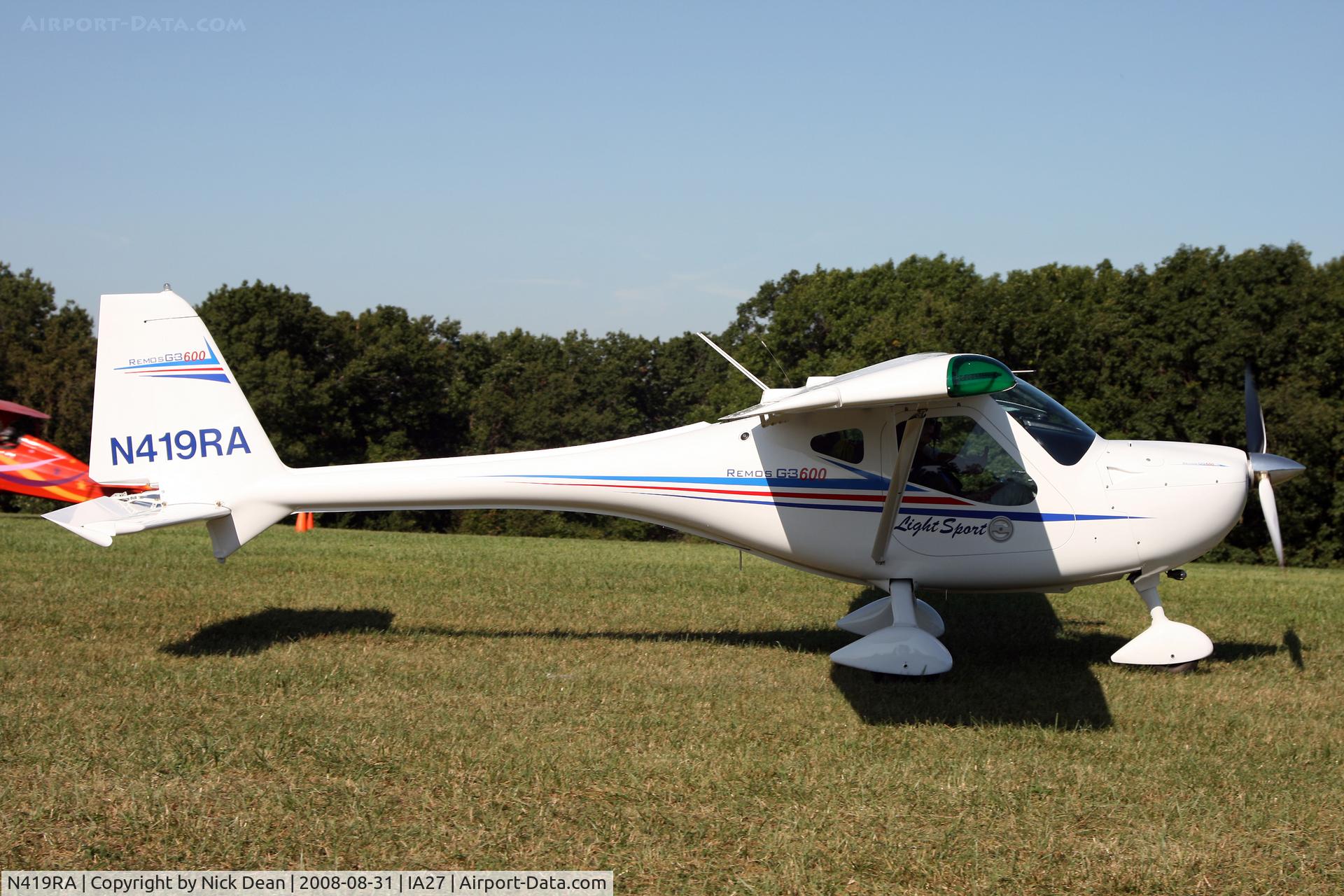 N419RA, 2008 Remos G-3/600 Mirage C/N 239, /