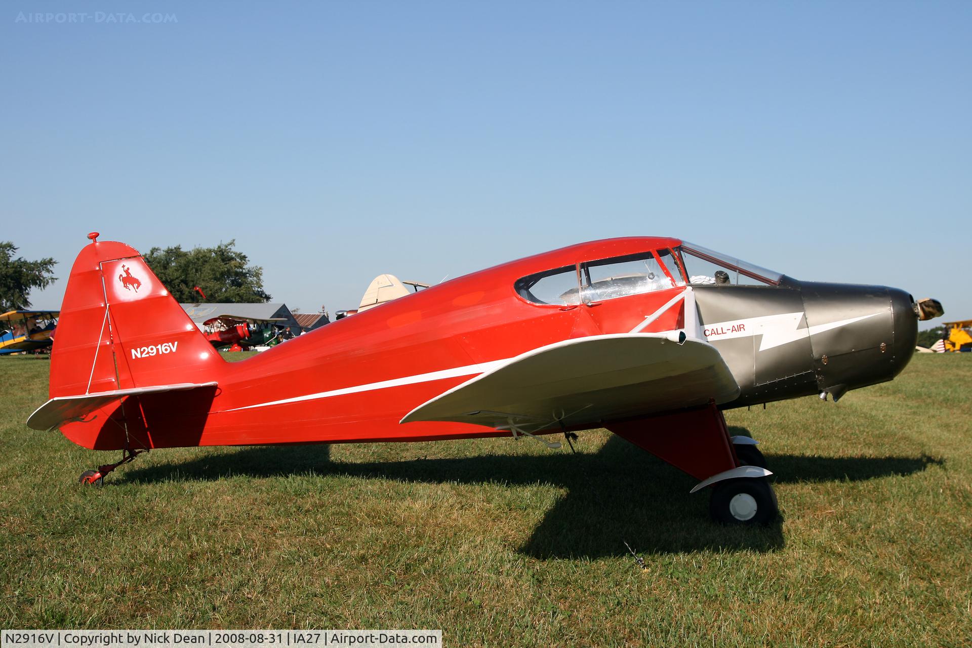 N2916V, 1951 Callair A-2 C/N 132, /