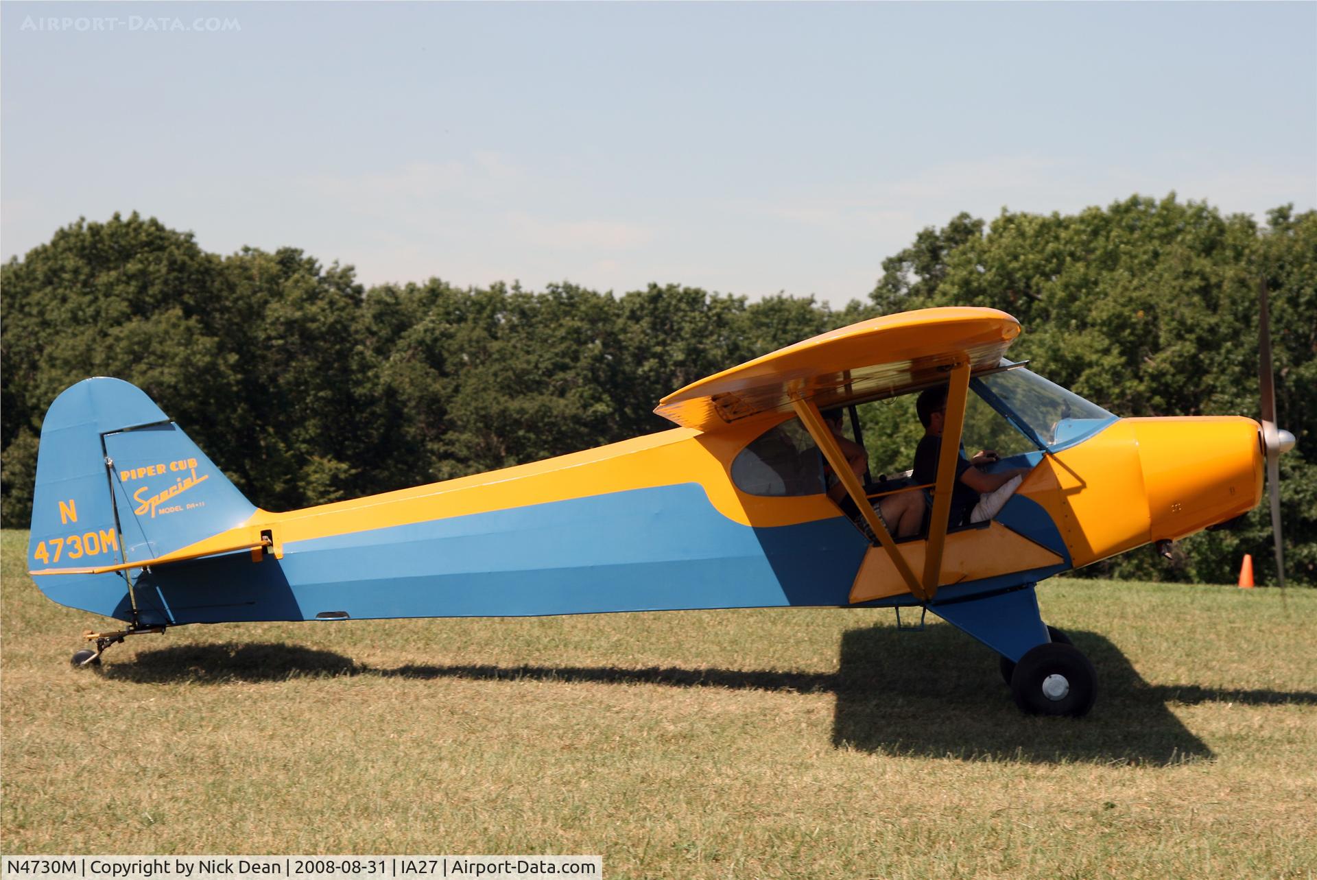N4730M, 1947 Piper PA-11 Cub Special C/N 11-242, /