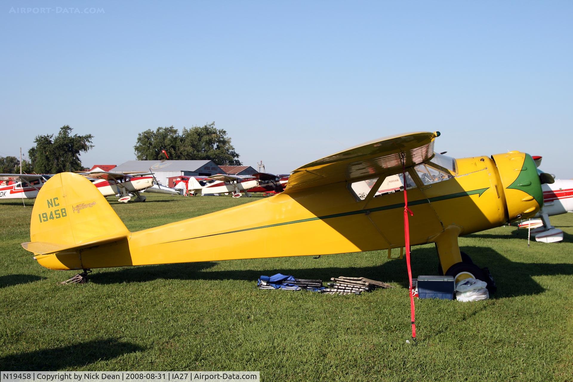 N19458, 1938 Cessna C-38 Airmaster C/N 411, /