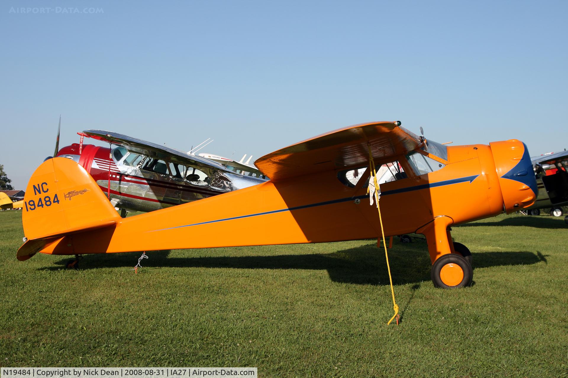 N19484, 1938 Cessna C-145 Airmaster C/N 454, /