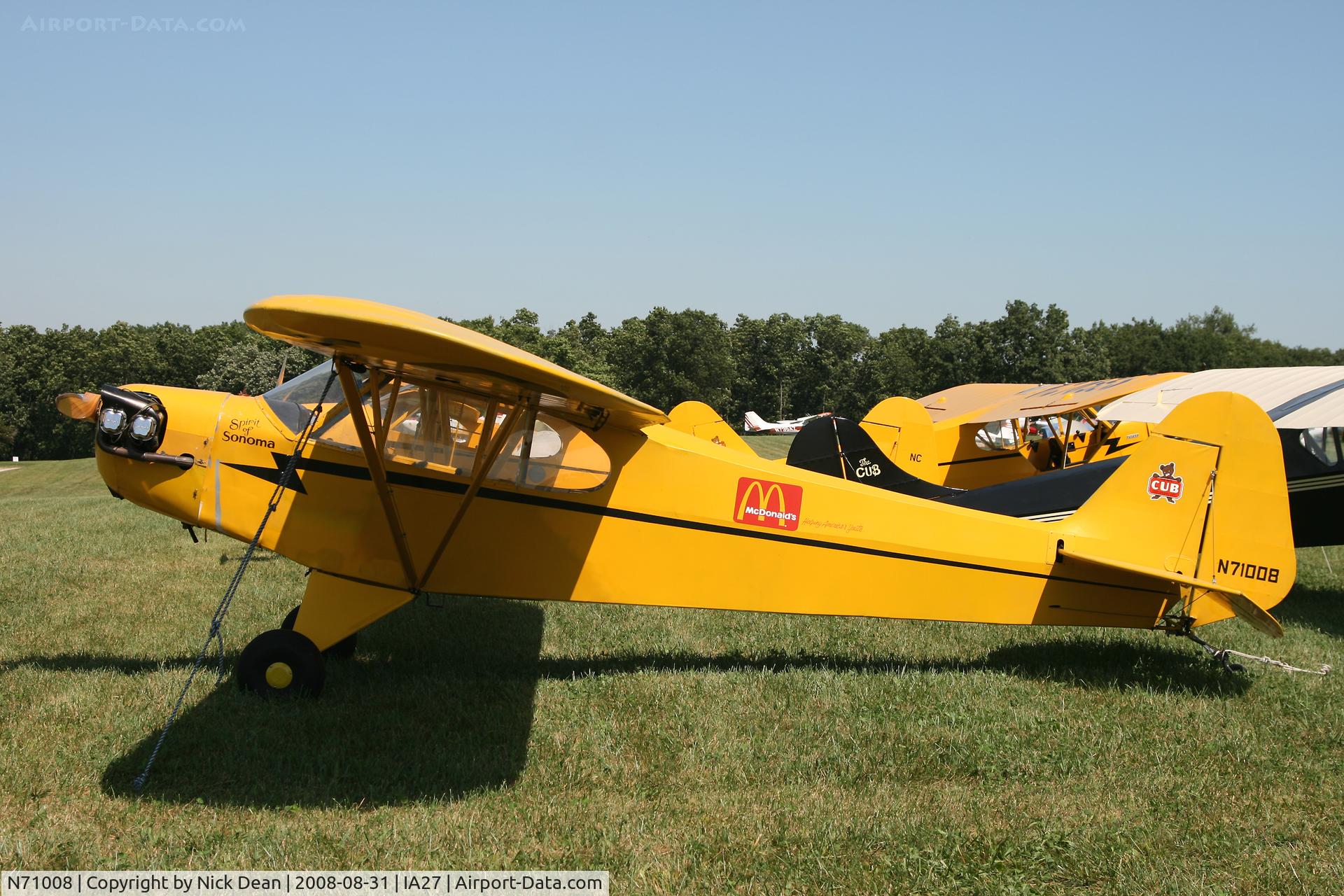 N71008, 1946 Piper J3C-65 Cub C/N 18024, /