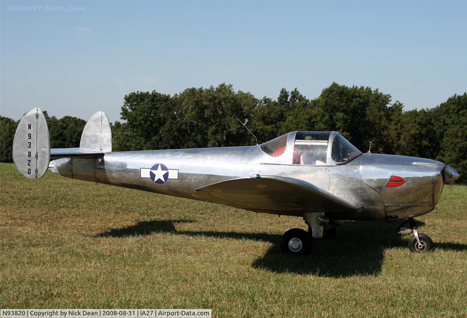 N93820, 1946 Erco 415C Ercoupe C/N 1143, /