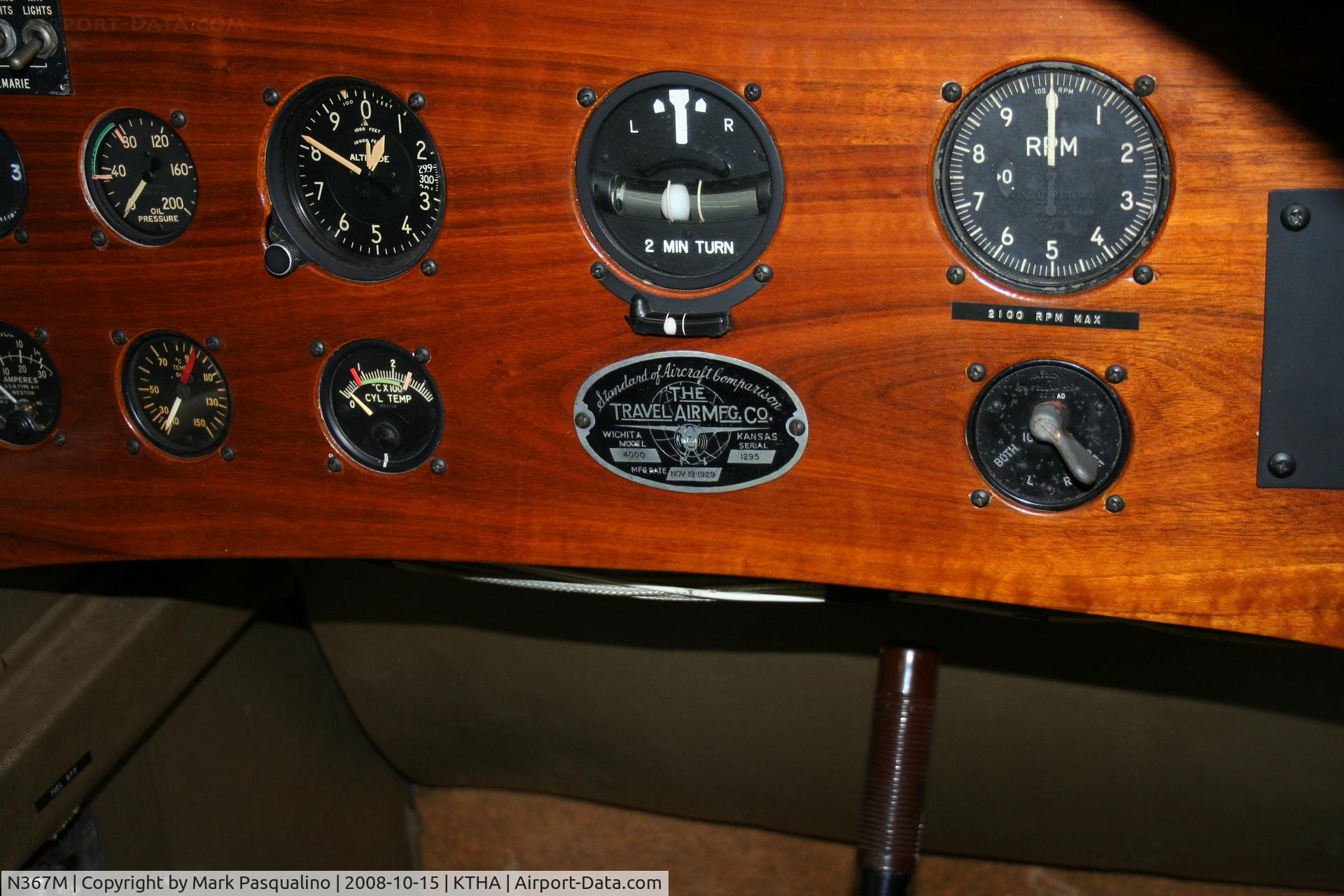 N367M, 1929 Curtiss-Wright Travel Air 4000 C/N 1295, Travel Air 4000