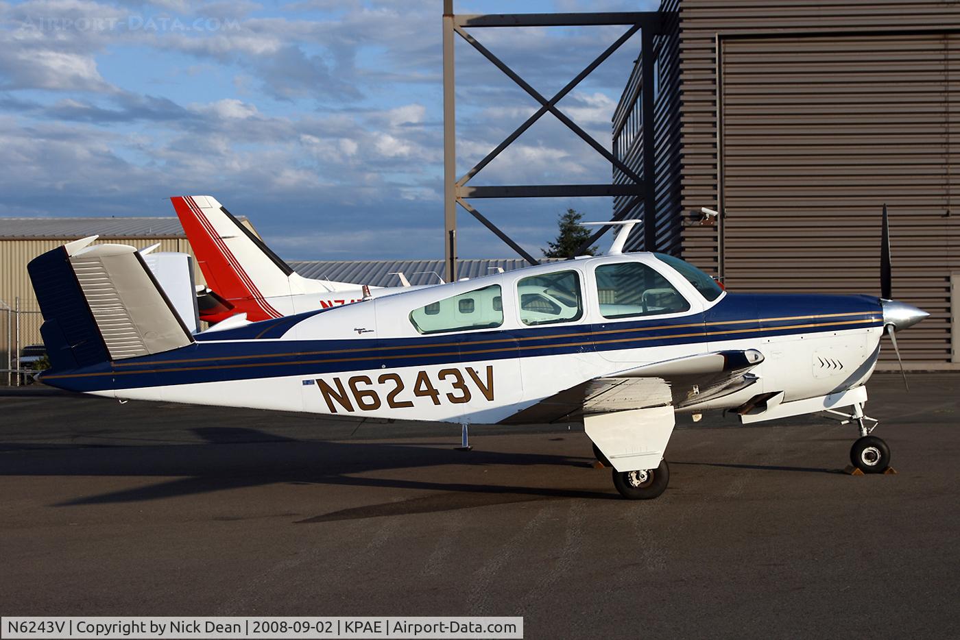 N6243V, 1967 Beech V35 Bonanza C/N D-8585, /