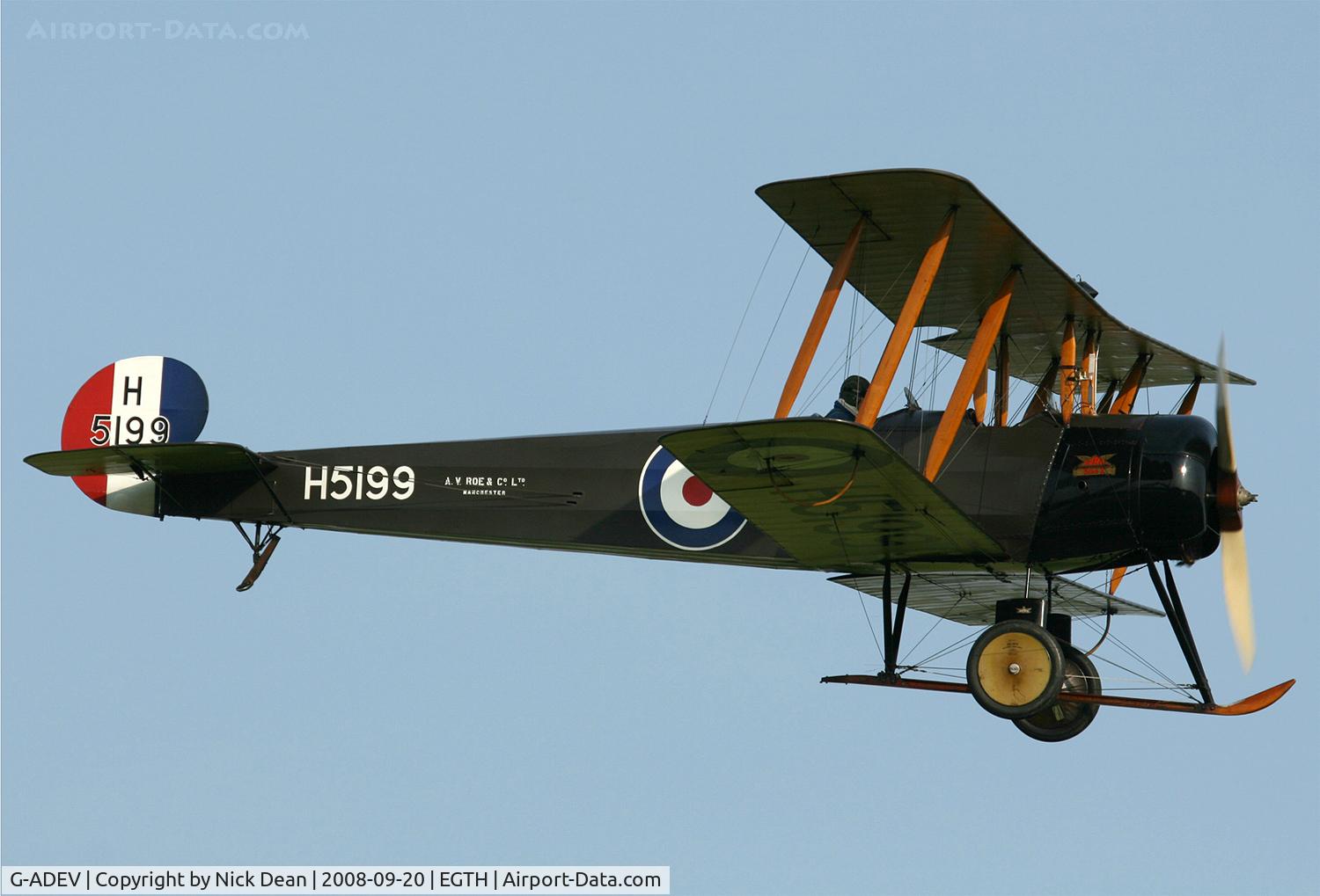 G-ADEV, 1918 Avro 504K C/N R3/LE/61400, Old Warden