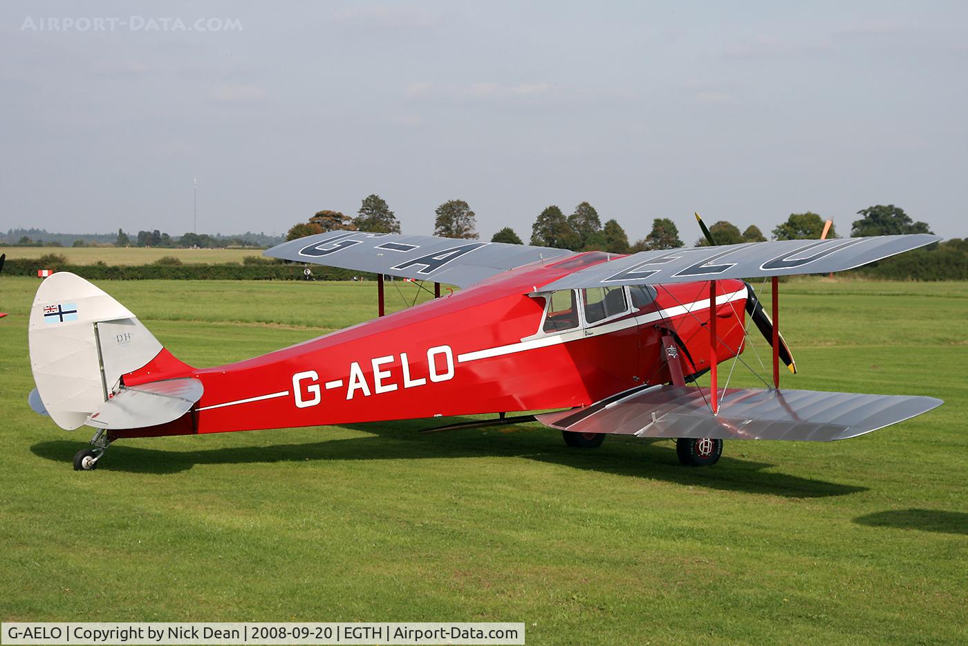 G-AELO, 1936 De Havilland DH.87B Hornet Moth C/N 8105, Old Warden