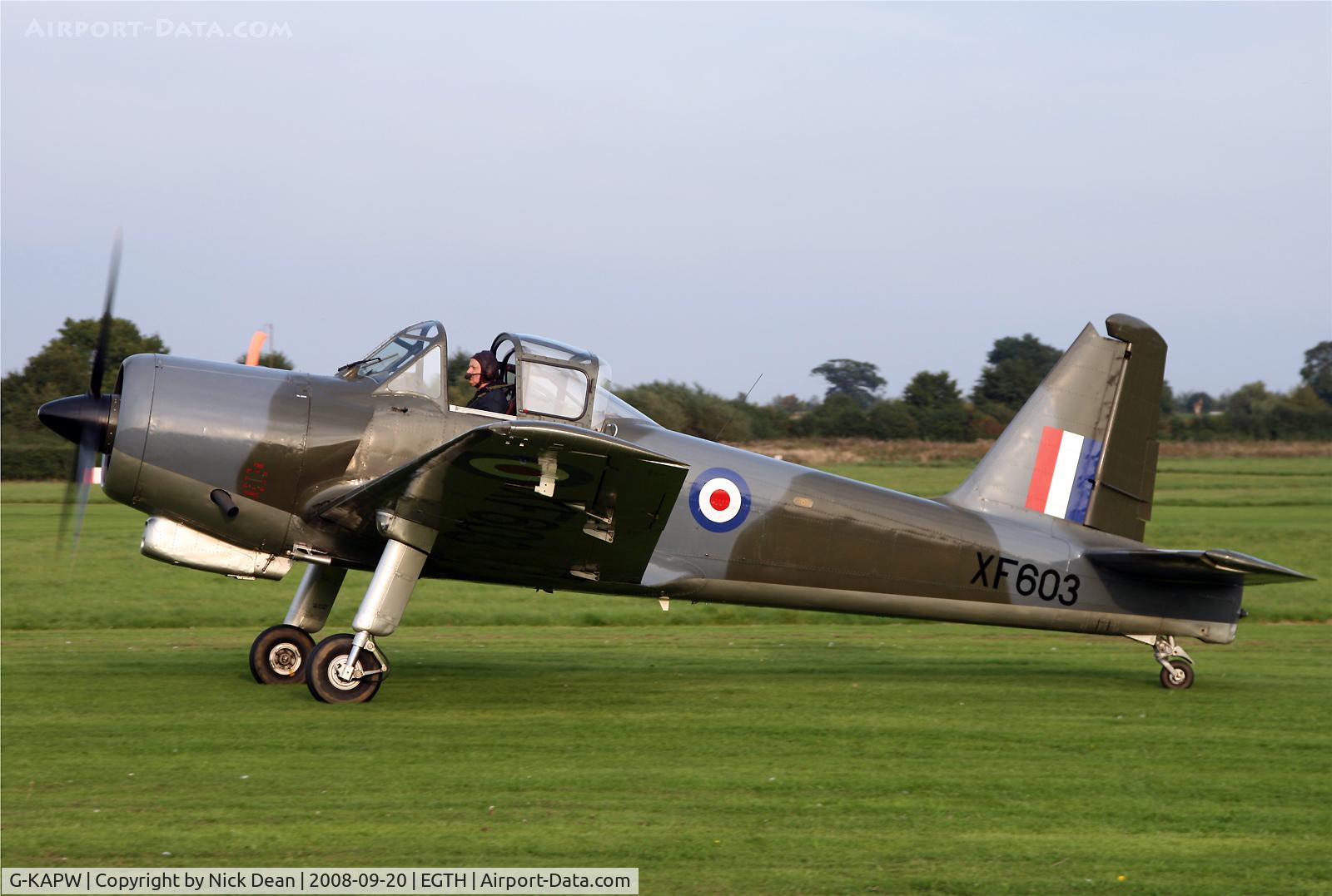 G-KAPW, 1955 Percival P-56 Provost T.1 C/N PAC/56/311, Old Warden