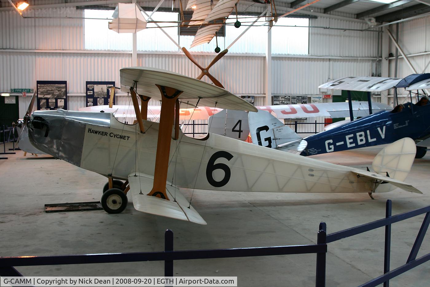 G-CAMM, 1992 Hawker Cygnet Replica C/N PFA 077-10245, Old Warden