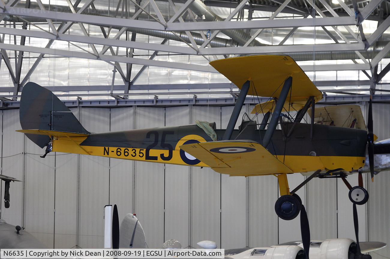N6635, De Havilland DH-82A Tiger Moth II C/N 85858 (3939?), /