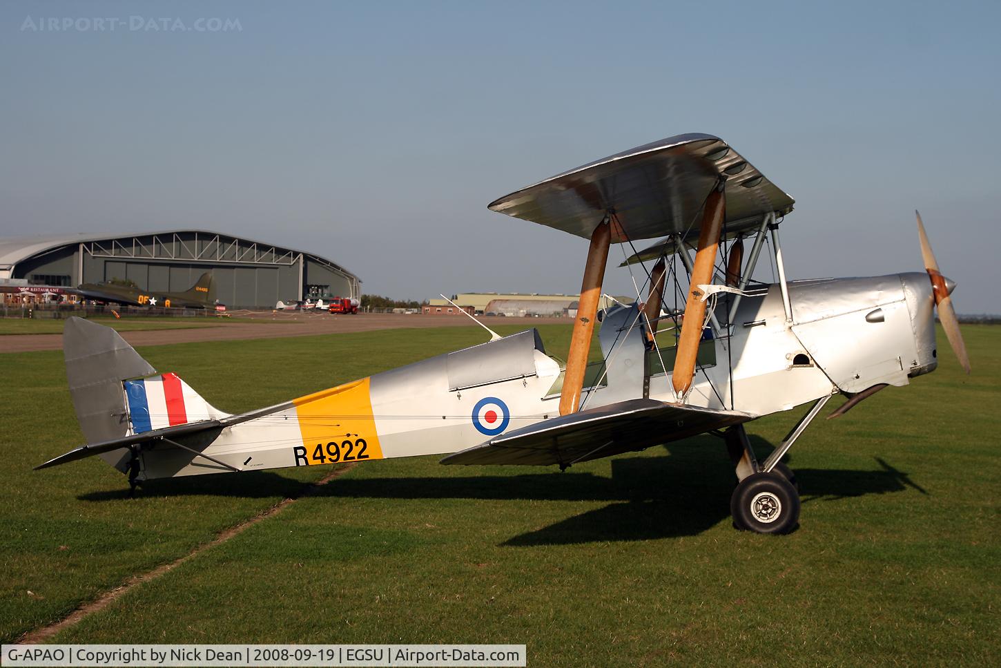 G-APAO, 1940 De Havilland DH-82A Tiger Moth II C/N 82845, /