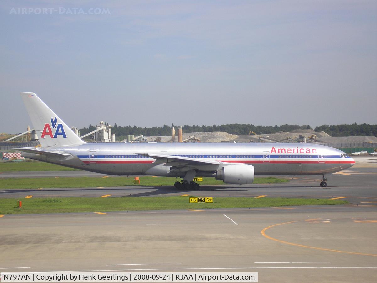 N797AN, 2001 Boeing 777-223 C/N 30012, American Airlines , Narita