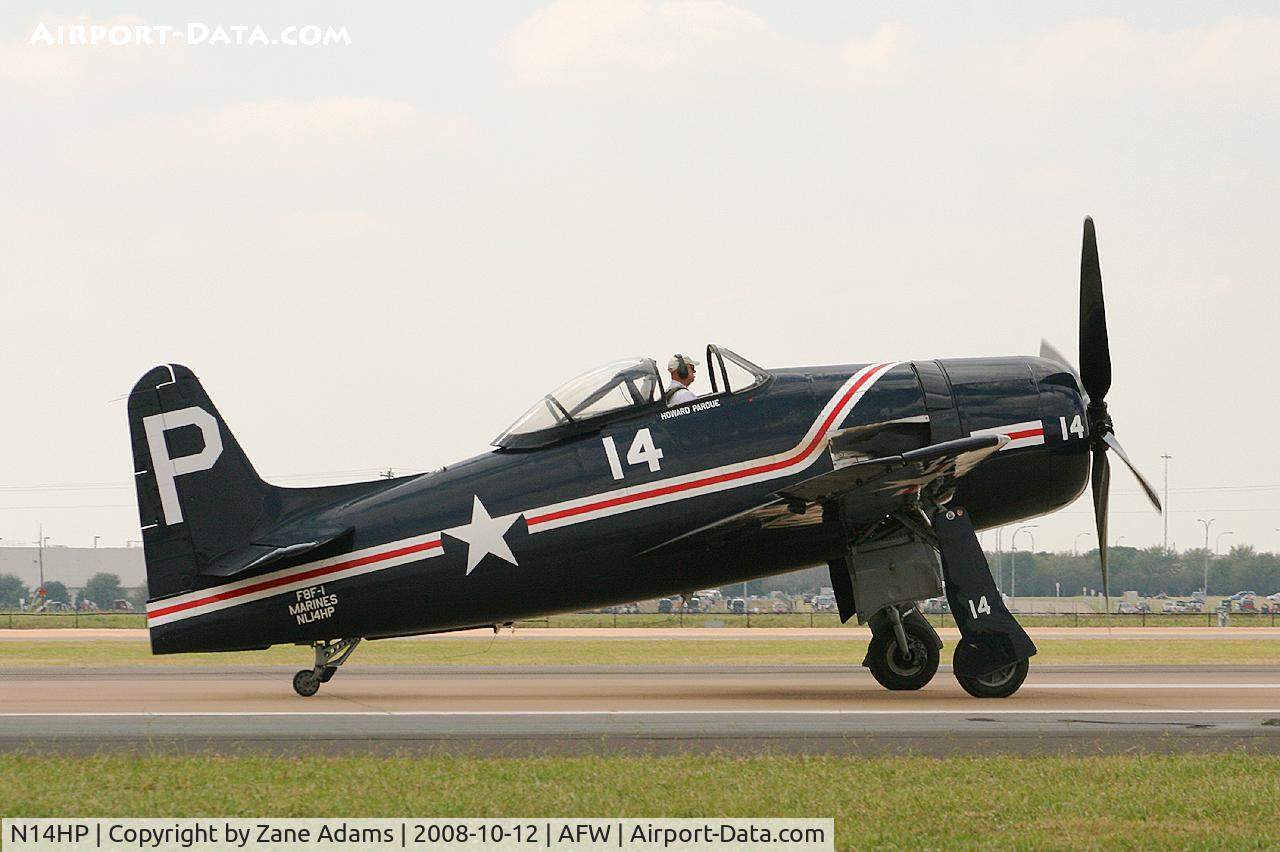 N14HP, 1945 Grumman F8F-1 Bearcat C/N D.10, At the 2008 Alliance Airshow - Howard Pardue!