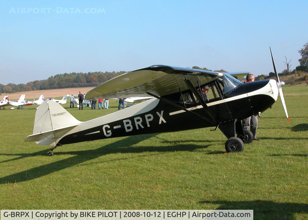 G-BRPX, 1945 Taylorcraft BC-12D Twosome C/N 6462, POPHAM END OF SEASON FLY-IN ONE OF FOUR TAYLORCRAFT VISITING TODAY