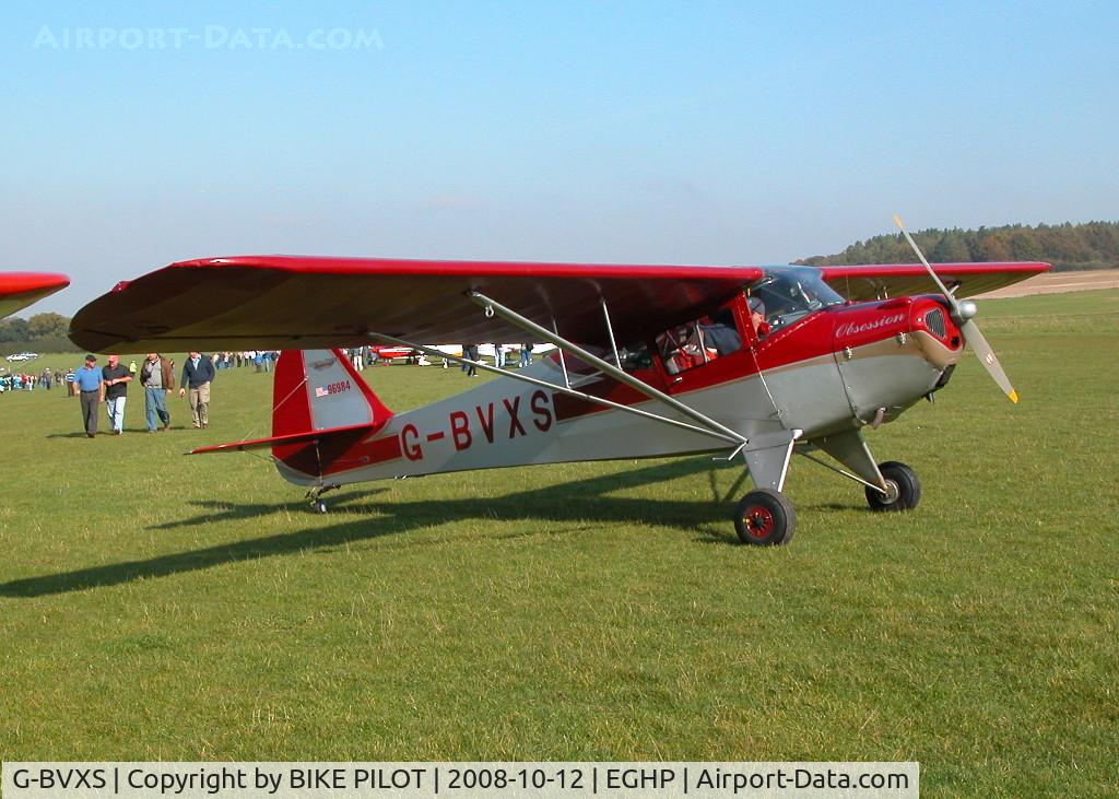 G-BVXS, 1946 Taylorcraft BC-12D Twosome C/N 9284, POPHAM END OF SEASON FLY-IN ONE OF FOUR TAYLOR CRAFT VISITING TODAY