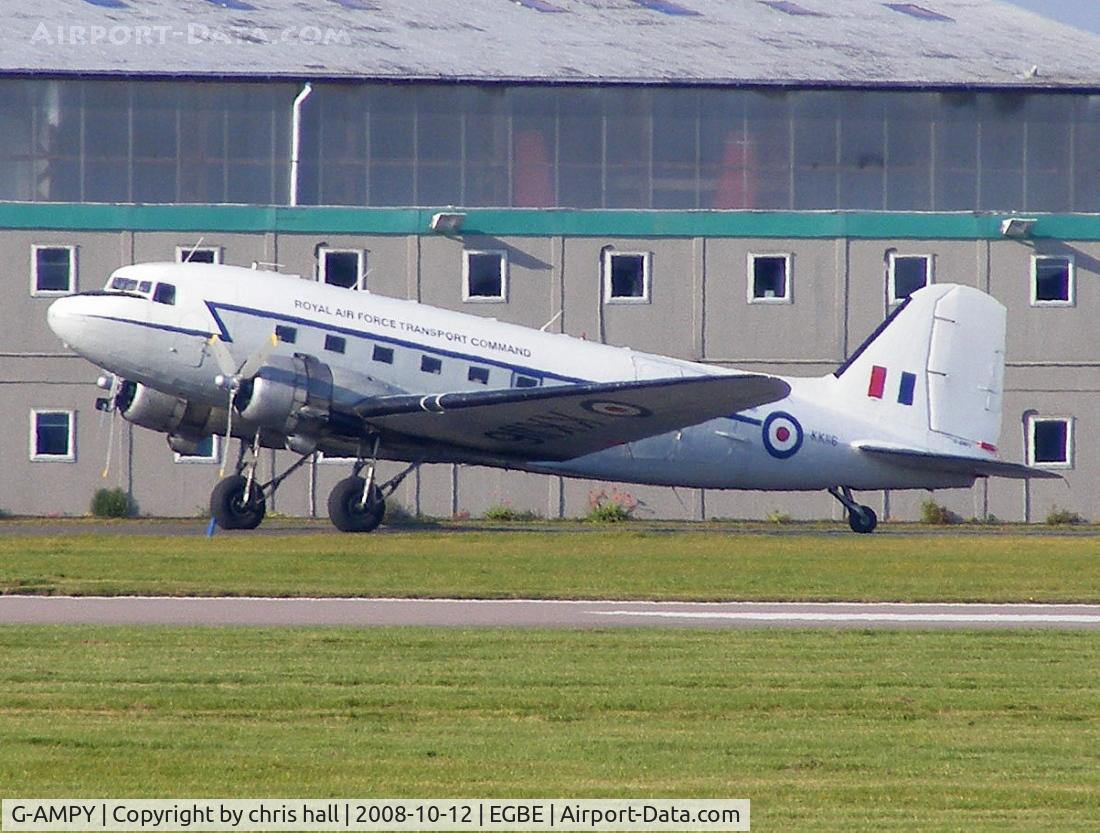 G-AMPY, 1944 Douglas C-47B-15-DK Dakota 4 C/N 26569, AIR ATLANTIQUE LTD, wearing the RAF Serial: KK116