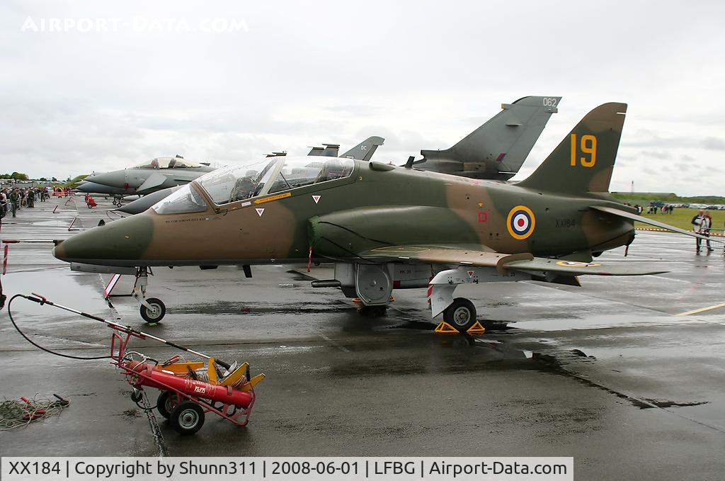 XX184, 1977 Hawker Siddeley Hawk T.1 C/N 031/312031, Displayed during LFBG Airshow 2008... Special c/s for it ;-)