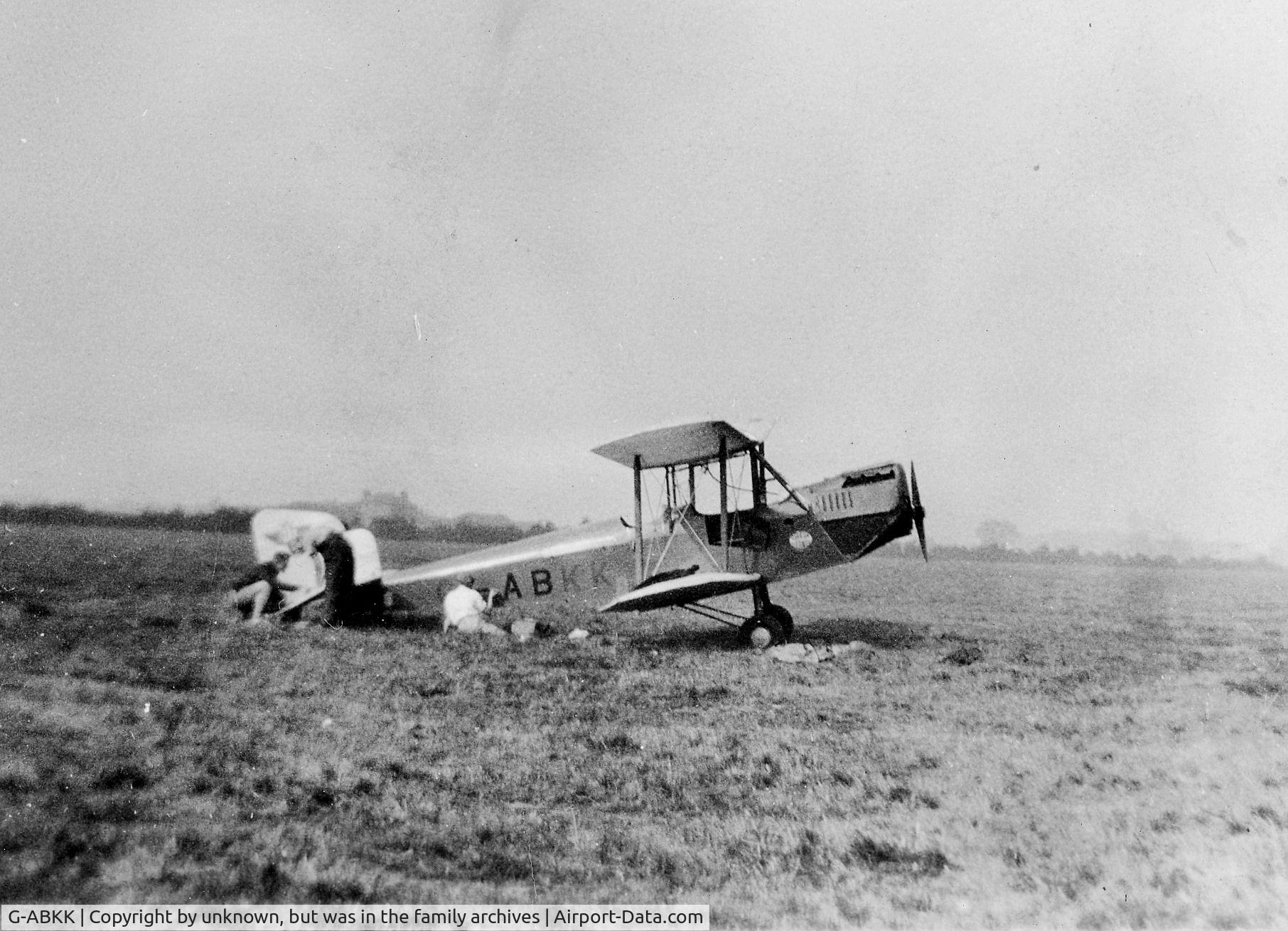 G-ABKK, 1934 Spartan Three Seater I C/N 58, his photo was taken in my Grandfathers field at Westmains farm, Grange mouth Scotland