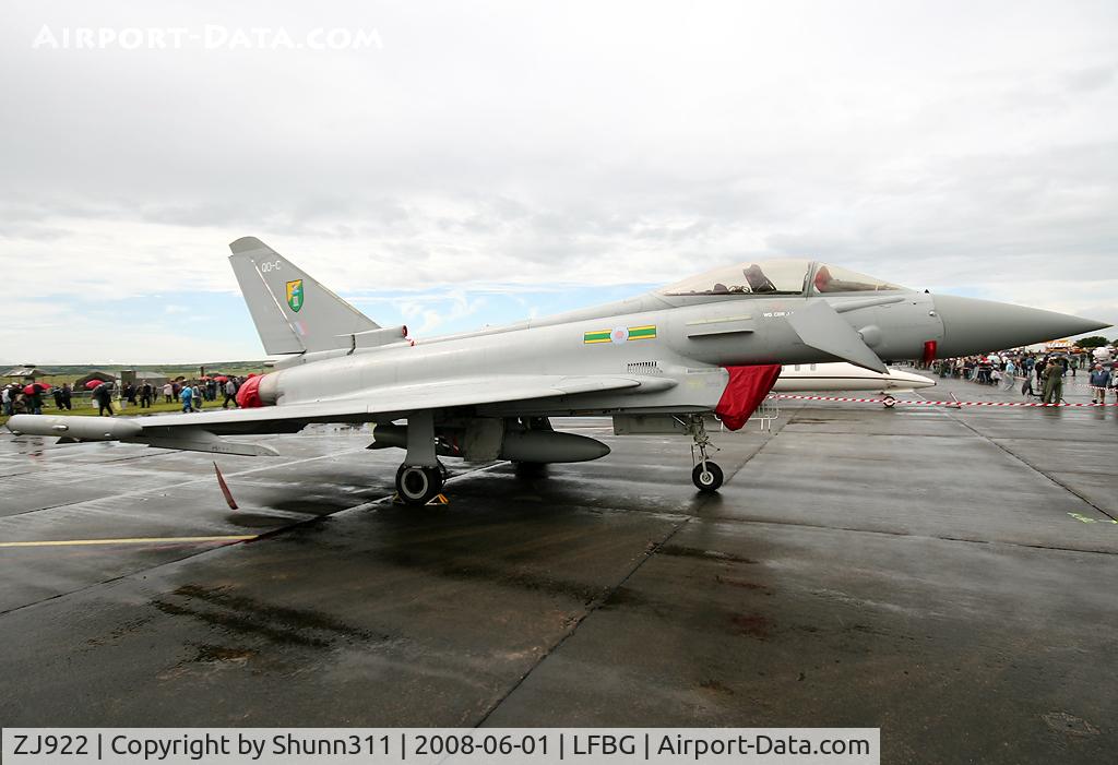 ZJ922, 2005 Eurofighter EF-2000 Typhoon F2 C/N 0073/BS013, Displayed during LFBG Airshow 2008