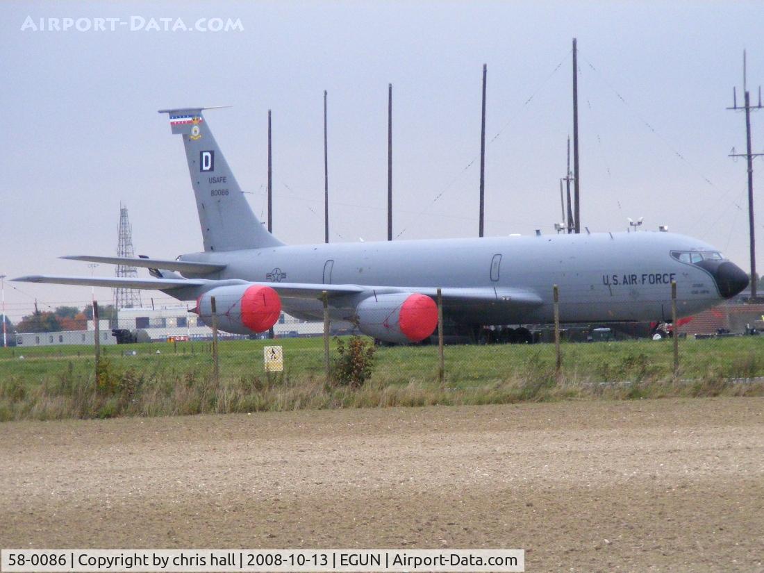58-0086, 1958 Boeing KC-135R Stratotanker C/N 17831, 100th ARW based at RAF Mildenhall.