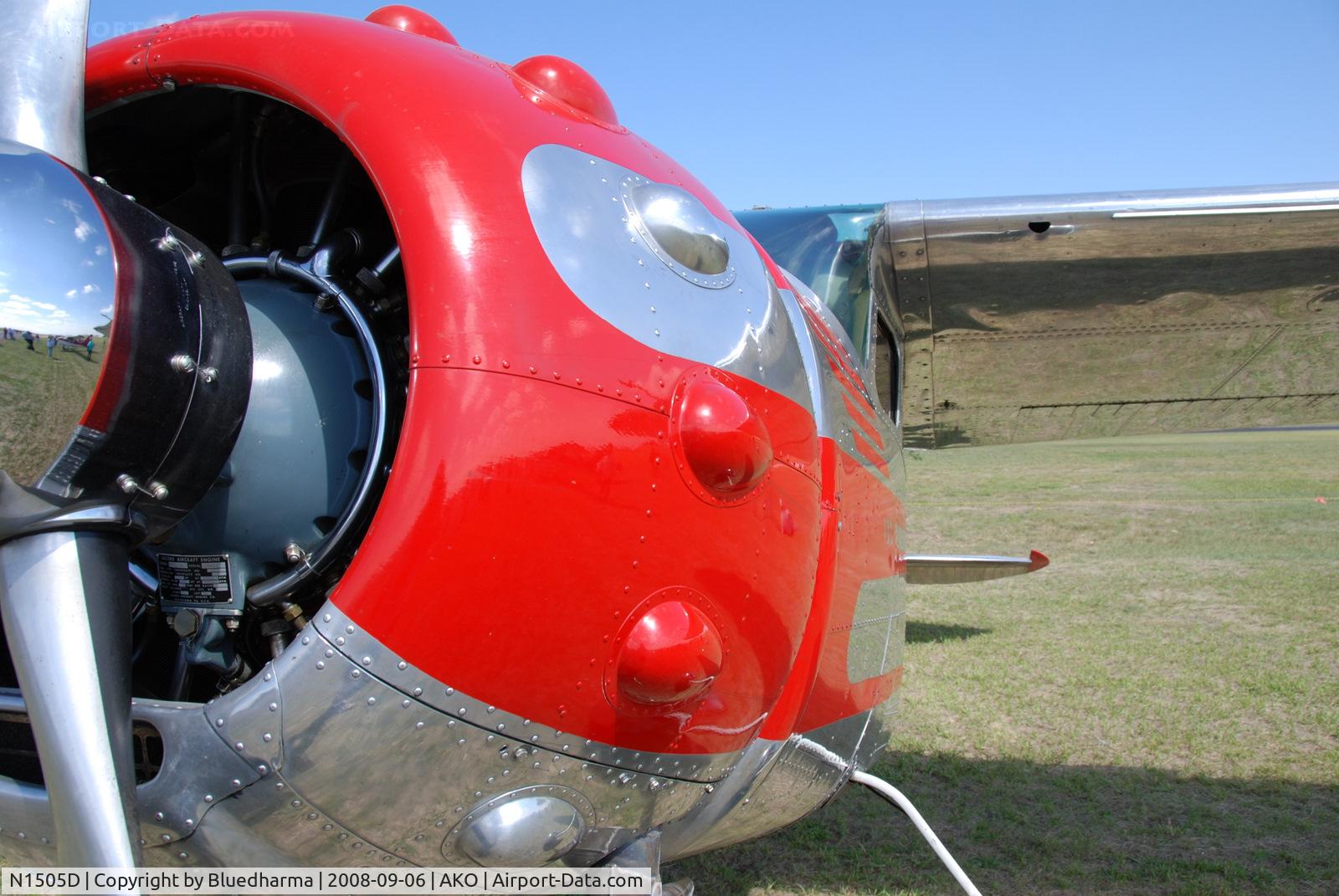 N1505D, 1951 Cessna 190 C/N 7727, Parked on display at National Radial Engine Exhibition in Akron, Colorado..