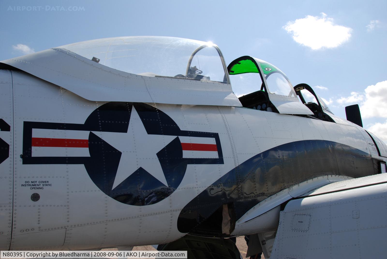 N8039S, 1958 North American T-28C Trojan C/N 226-155 (140578), Parked on display at National Radial Engine Exhibition in Akron, Colorado..