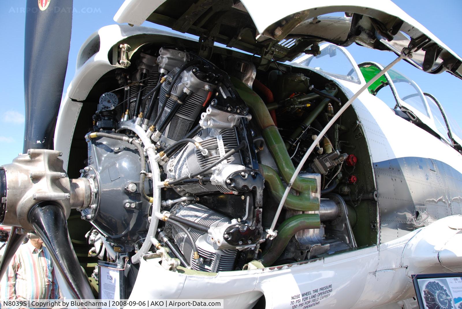 N8039S, 1958 North American T-28C Trojan C/N 226-155 (140578), Parked on display at National Radial Engine Exhibition in Akron, Colorado..