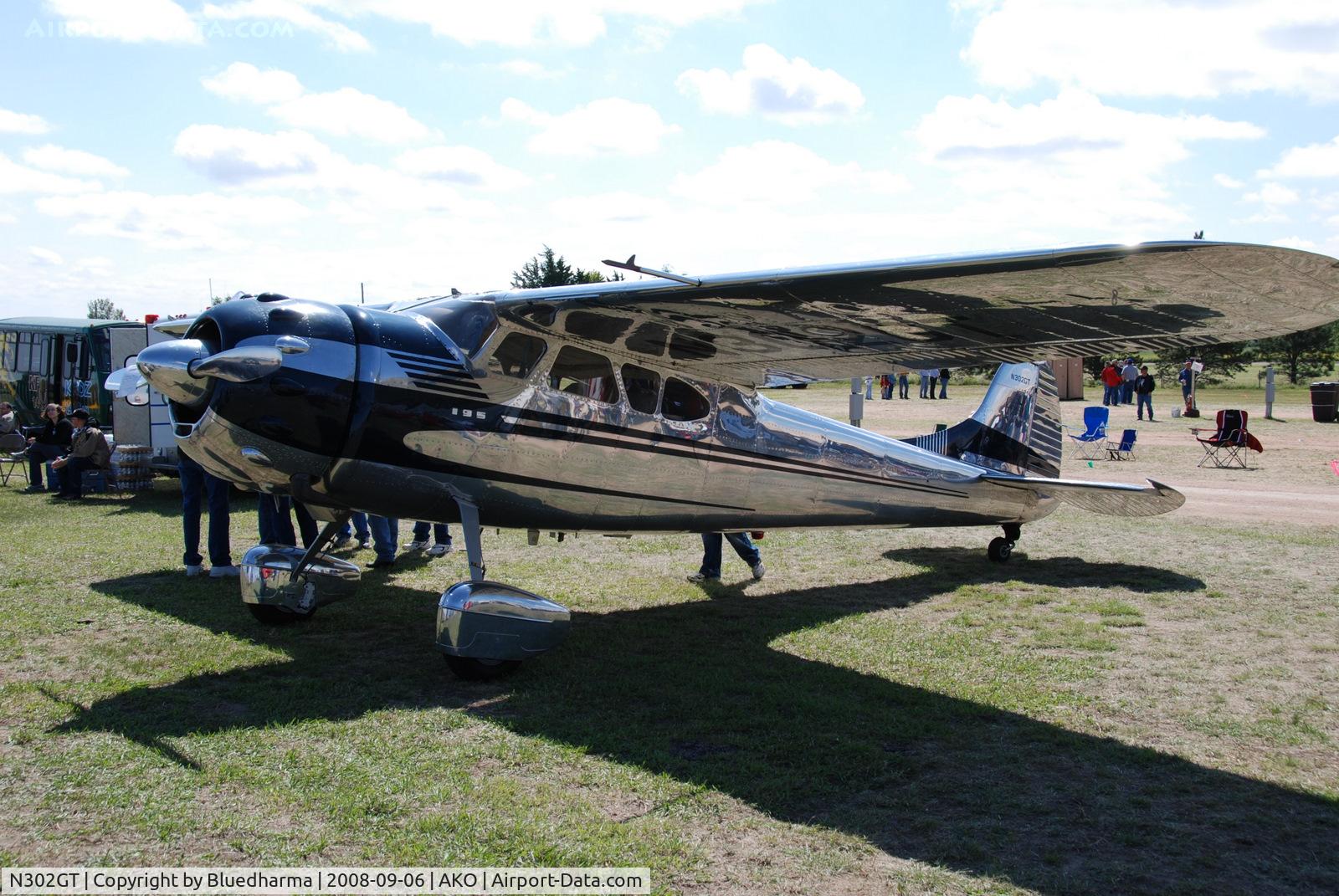 N302GT, 1952 Cessna 195B Businessliner C/N 7910, Parked on display at National Radial Engine Exhibition in Akron, Colorado..
