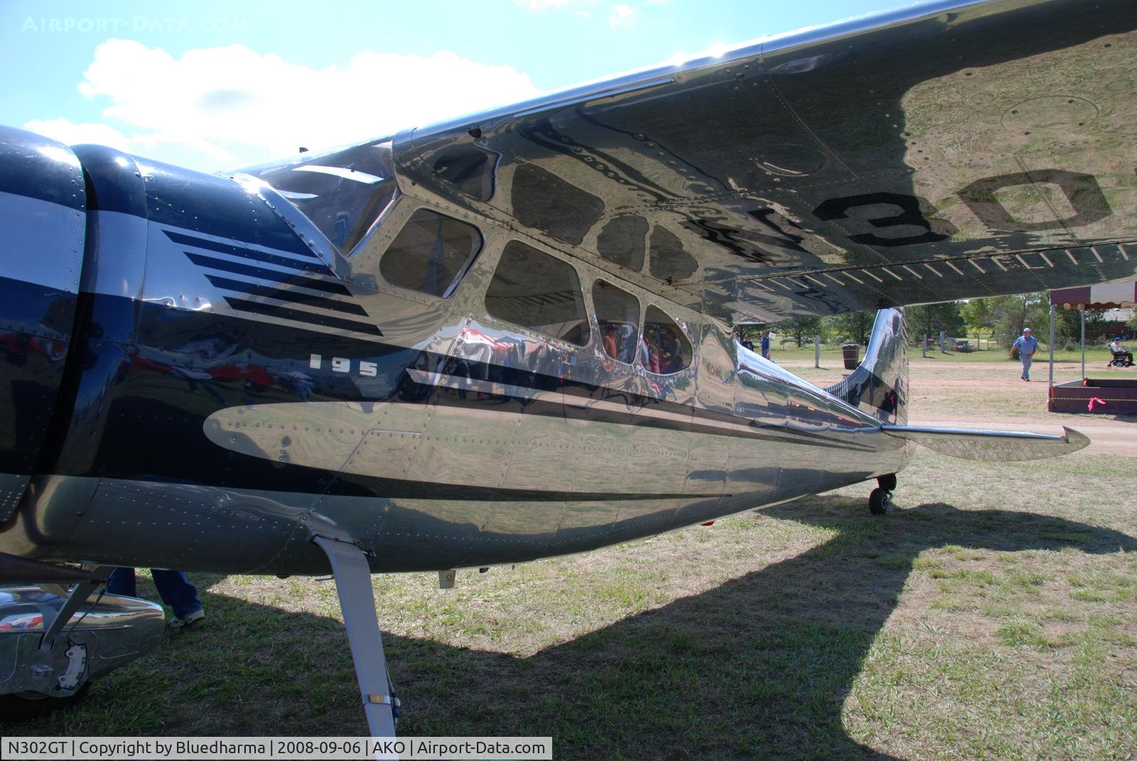 N302GT, 1952 Cessna 195B Businessliner C/N 7910, Parked on display at National Radial Engine Exhibition in Akron, Colorado..