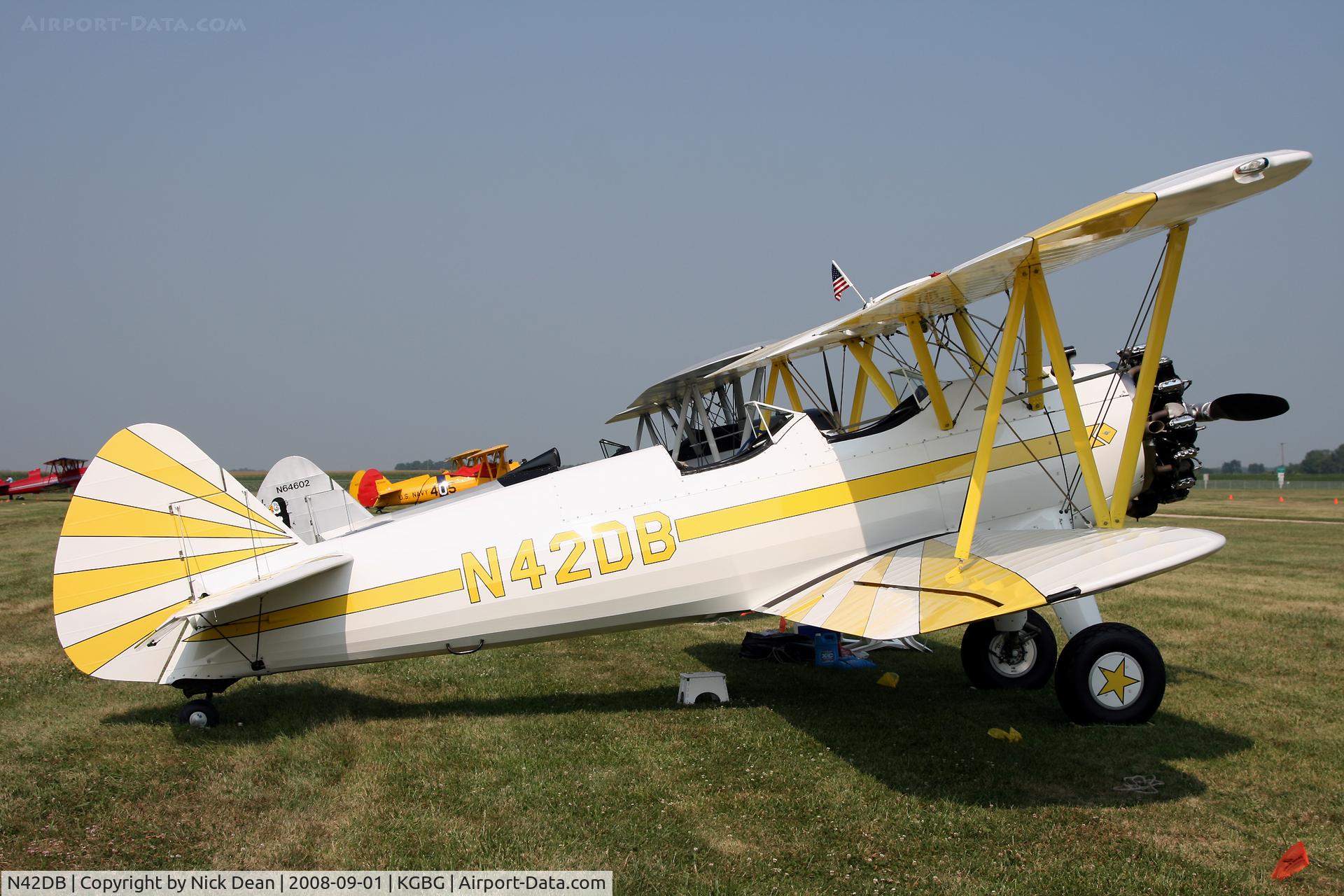 N42DB, 1942 Boeing A75N1 (PT-17) C/N 75-3144, /