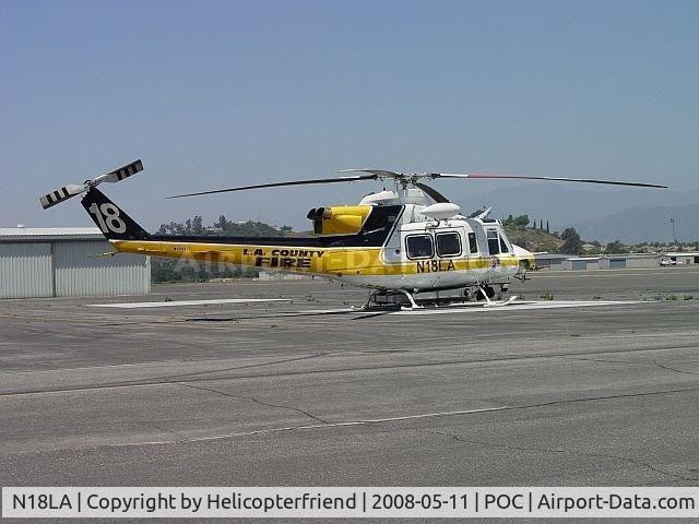 N18LA, 1992 Bell 412 C/N 36043, LA County Fire Copter 18 at brackett