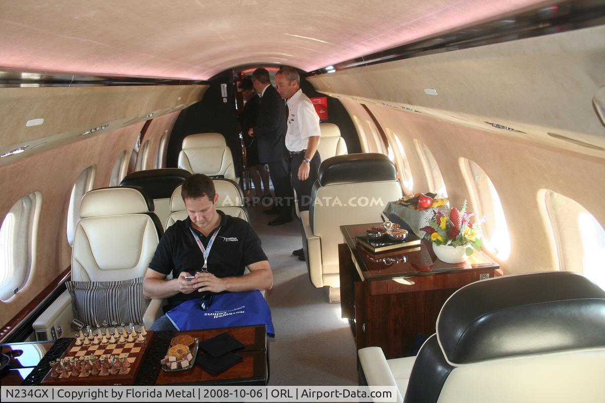 N234GX, 2007 Bombardier BD-700-1A10 Global Express XRS C/N 9234, Bombardier Global Express at NBAA in Bombardier display