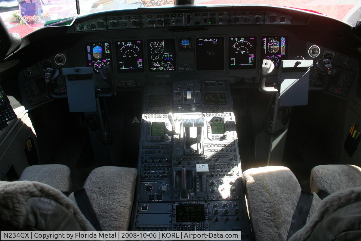 N234GX, 2007 Bombardier BD-700-1A10 Global Express XRS C/N 9234, Bombardier Global Express at NBAA in Bombardier display
