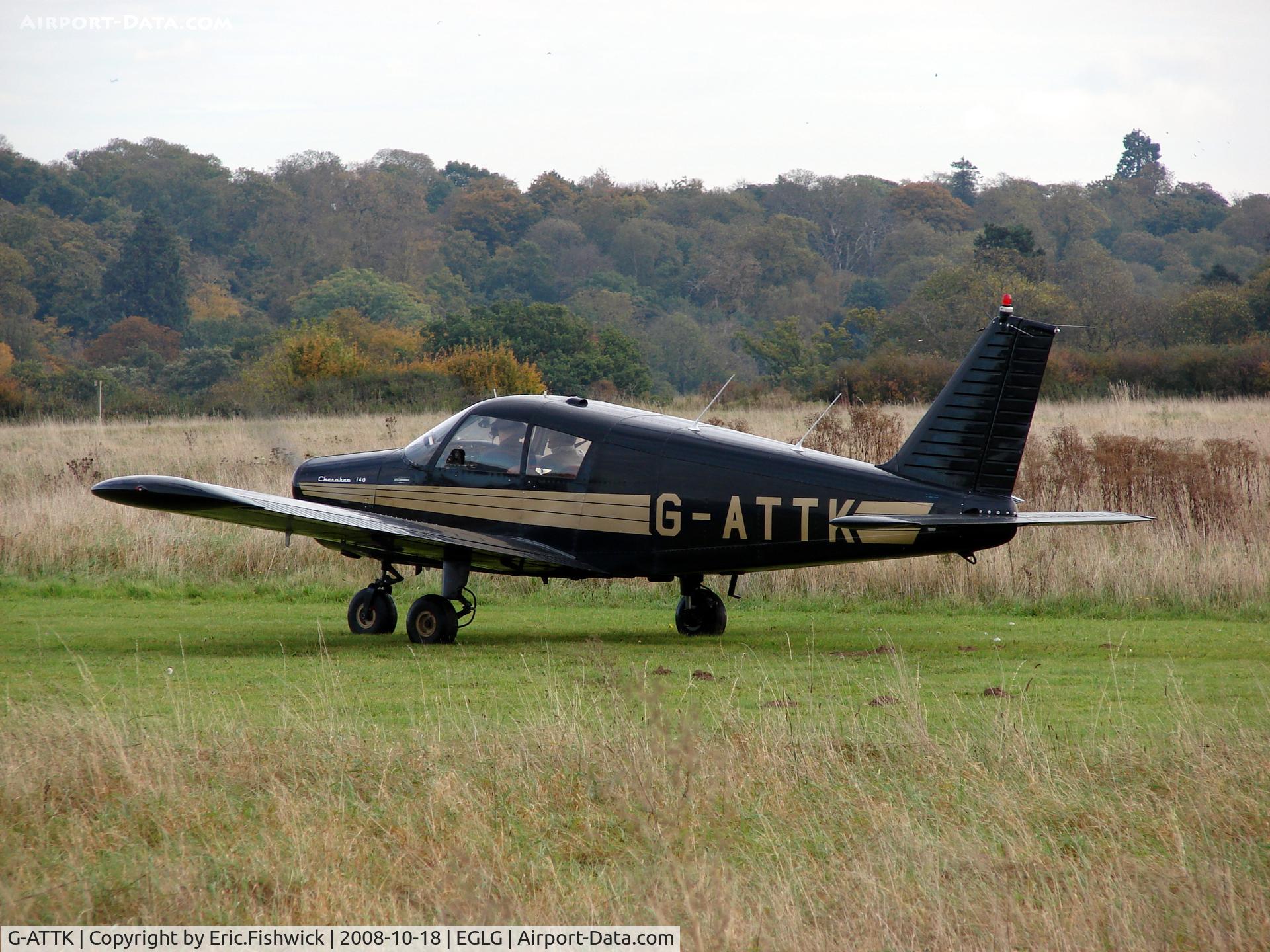 G-ATTK, 1966 Piper PA-28-140 Cherokee C/N 28-21959, 1. G-ATTK departing Panshanger Airfield
