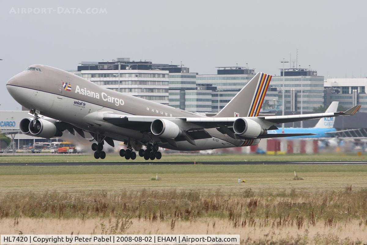 HL7420, 1995 Boeing 747-48EF (SCD) C/N 25783, AMS Trip