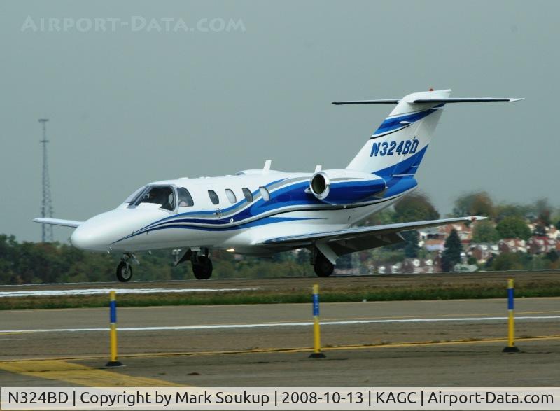 N324BD, 2008 Cessna 525 CitationJet CJ1+ C/N 525-0674, N324BD landing @ KAGC