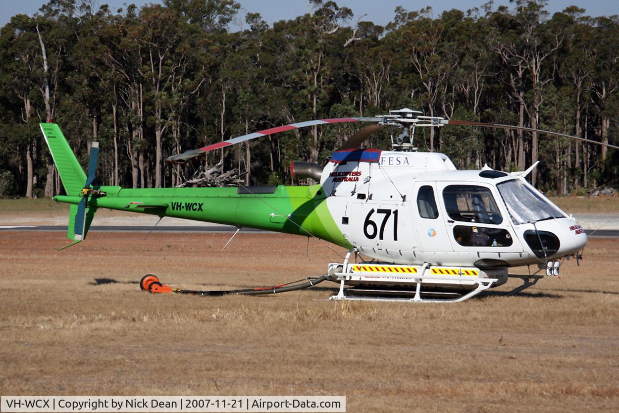 VH-WCX, 2001 Eurocopter AS-350B-3 Ecureuil Ecureuil C/N 3491, Margaret River Airstrip Western Australia