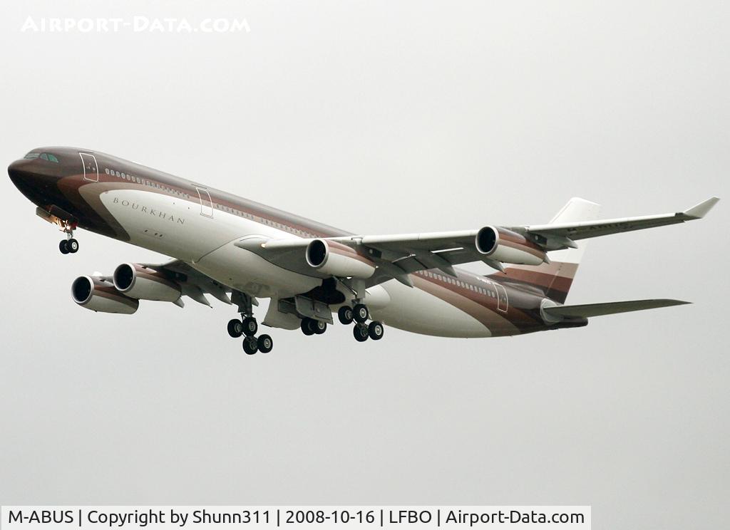 M-ABUS, 2008 Airbus A340-313X C/N 955, Take off for ZRH... in bad weather :-|