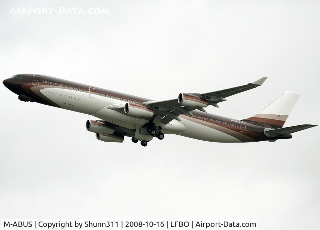 M-ABUS, 2008 Airbus A340-313X C/N 955, Take off to ZRH... Under bad weather :-|