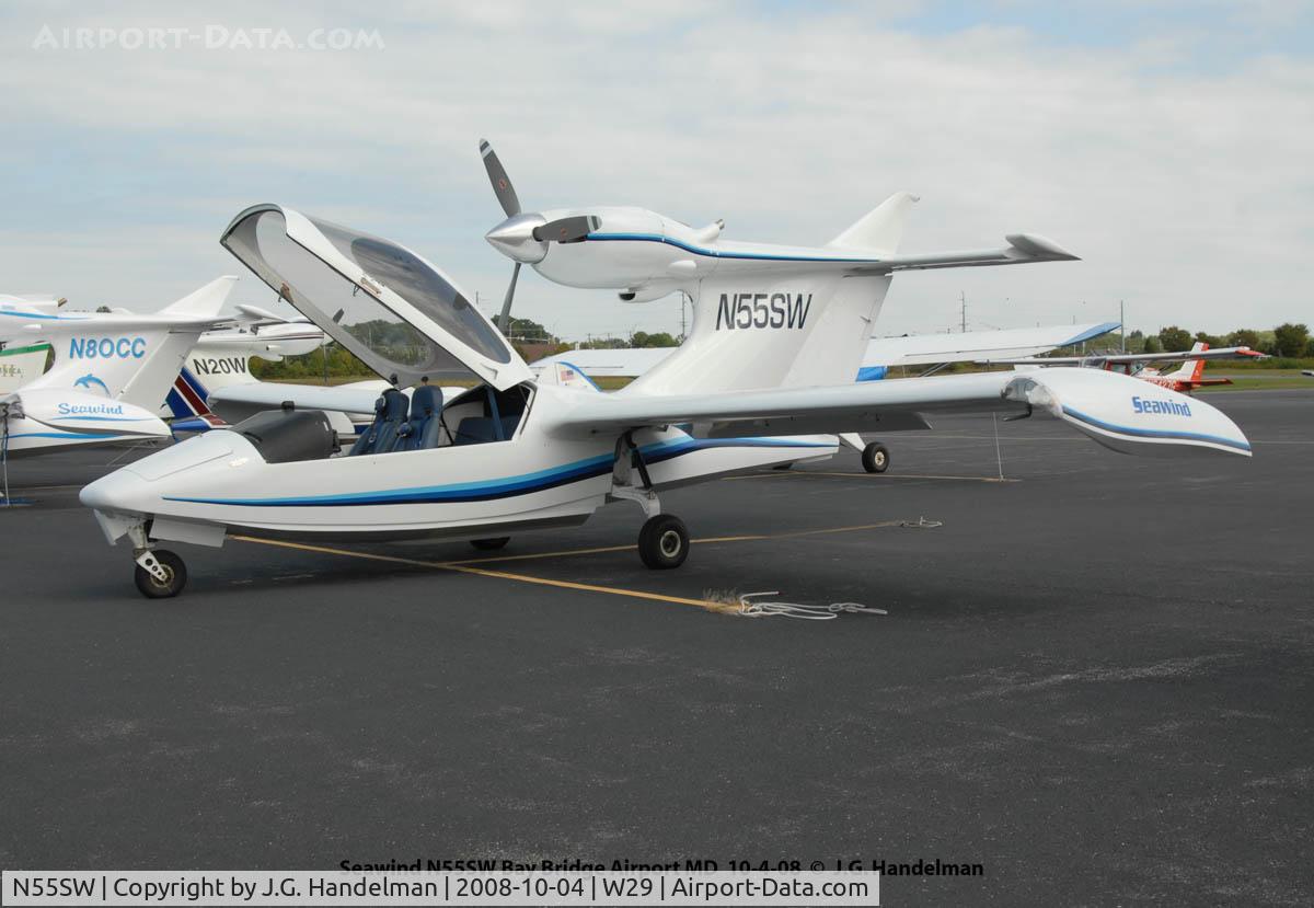 N55SW, Seawind 3000 C/N 039, at Bay Bridge Airport