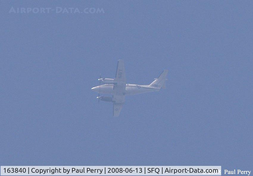 163840, 1987 Beech UC-12M Huron C/N BV-5, Overflying Suffolk near her home base