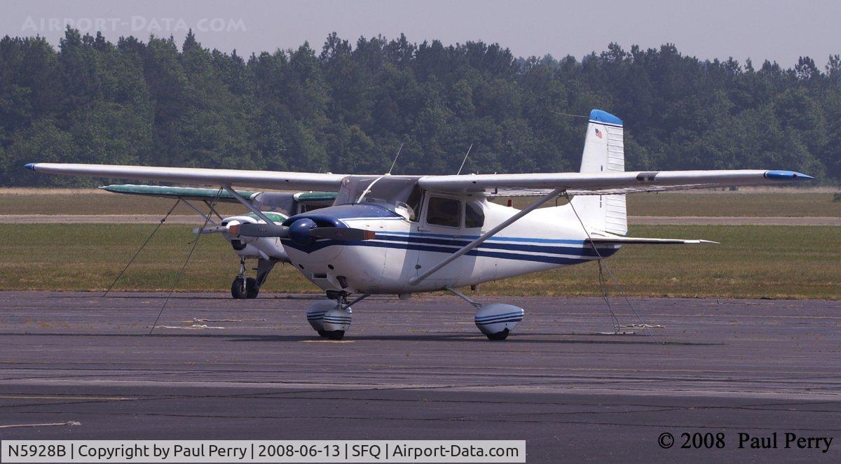 N5928B, 1956 Cessna 182A Skylane C/N 33928, Another bird sitting out the hazy day