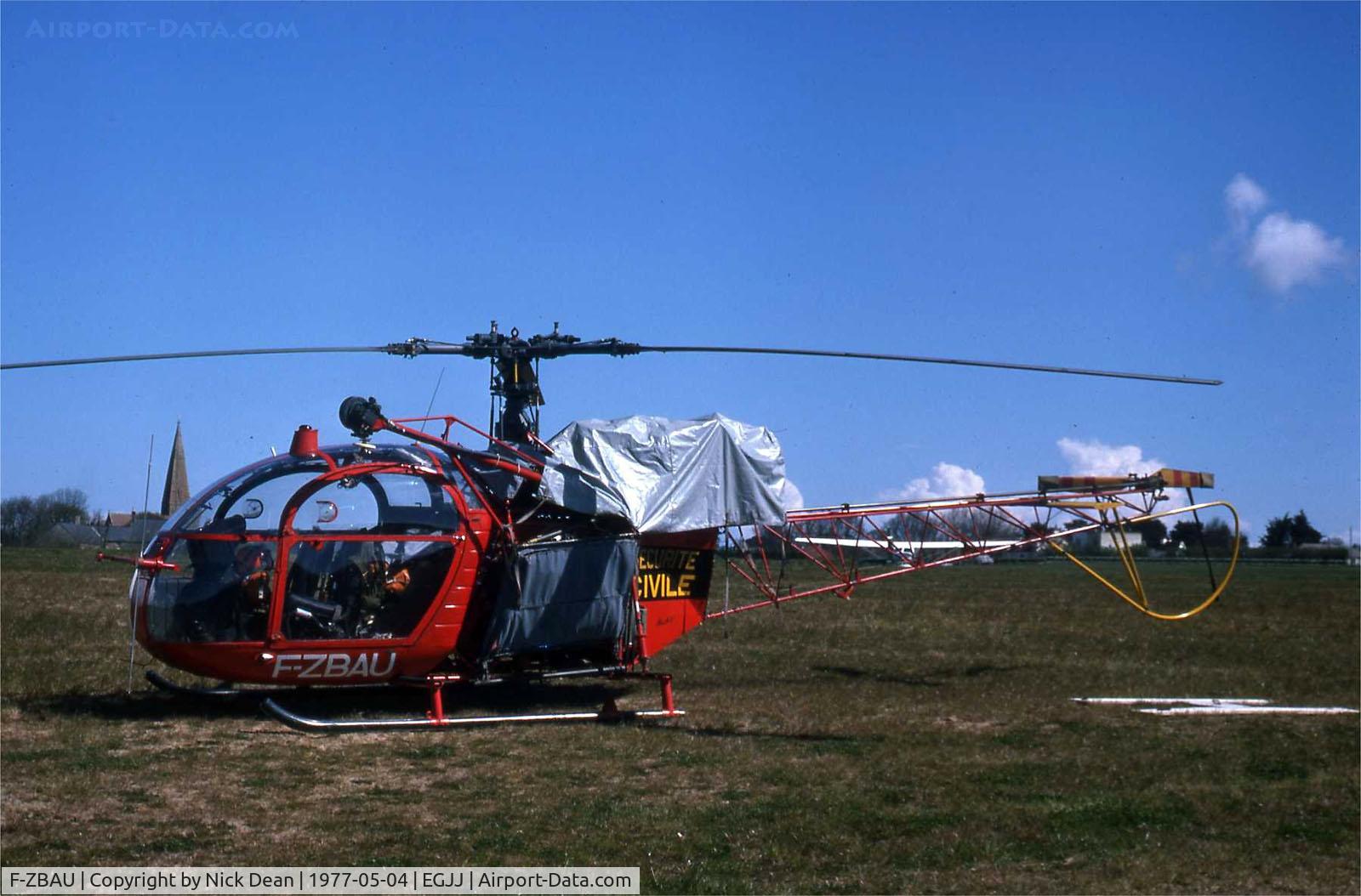 F-ZBAU, Aerospatiale SA-318C Alouette II Astazou C/N 1927, Jersey Air Rallye