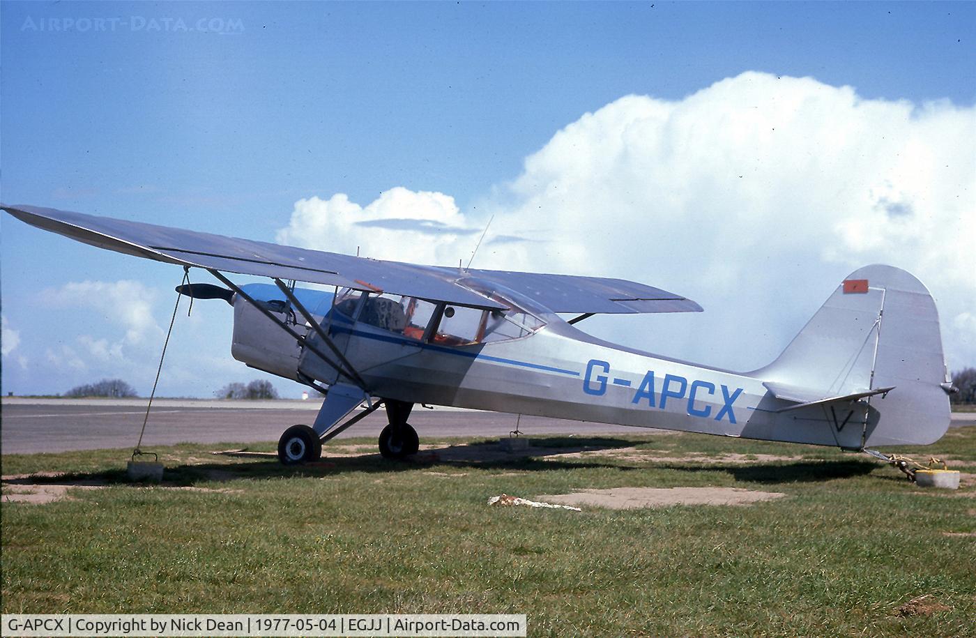 G-APCX, 1957 Auster J-5R Alpine C/N 3304, Jersey Air Rallye 1977, Scanned from a slide