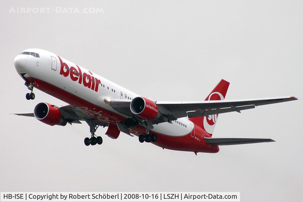 HB-ISE, 1997 Boeing 767-3Q8 C/N 27600, Departure on a rainy day at LSZH